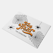 Trick or treat Typografie met Spiders ID680 Deurmat (Schuin)
