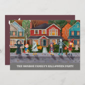 Trick or treat, uitnodiging van de Halloween-parti (Voorkant / Achterkant)