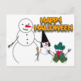 Trick or treat van de Halloween Snowmen Briefkaart