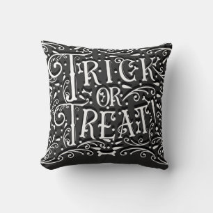 Trick or Treat Vintage Krijt Botten Halloween Kussen