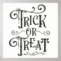 Trick or Treat Vintage Typografie Type Halloween