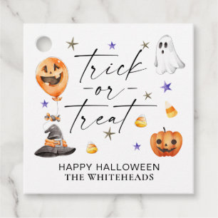 Trick or treat Waterverf Halloween Partij Bedankjes Labels