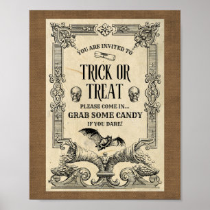 Trick or treat Welkom Poster