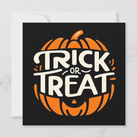 Trick or treat wenskaarten kaart (Voorkant)