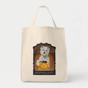 Trick or Treat Westie Halloween Tote Bag