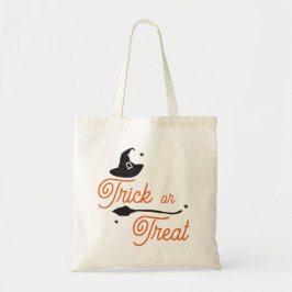Trick or treat, Wicked Witch Pet, Broom, Halloween Tote Bag