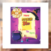 Trick or treat Window Cling Raamsticker (Vel 2)