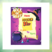Trick or treat Window Cling Raamsticker (Vel 3)