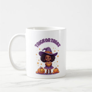 Trick or Treat Witch Girl Mug – Cute Pumpkin Hallo