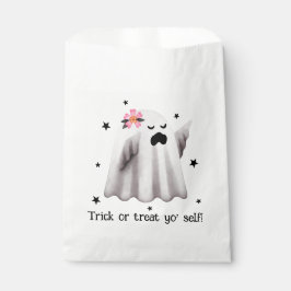 Trick or treat Yo' Self Halloween Ghost Bedankzakje