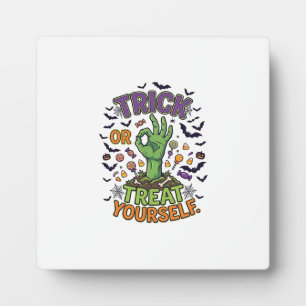 Trick Or Treat Zelf Zombie Hand Halloween Snoep Fotoplaat