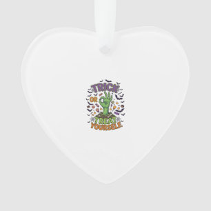 Trick Or Treat Zelf Zombie Hand Halloween Snoepgoe Ornament