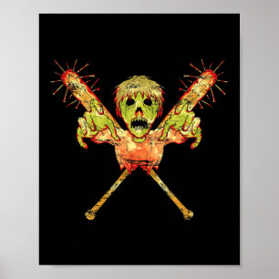 Trick or treat Zombie Gift Scary Halloween Poster