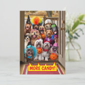 Trick-or-Treatende Honden Kaart (Staand voorkant)