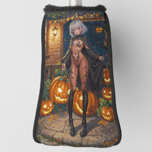 Trick-or-treater, dapper Halloween verkleed meisje Golfheadcover