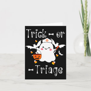 Trick Or Triage Triage Verpleegster Spook Hallowee Kaart