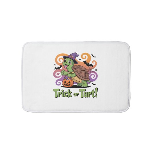 Trick or Turt Funny Turtle Halloween Badmat (Voorkant)