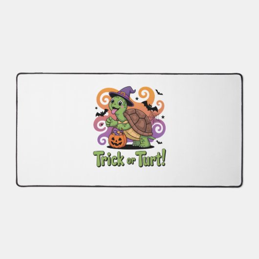 Trick or Turt Funny Turtle Halloween Bureaumat (Voorkant)