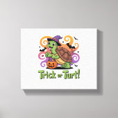 Trick or Turt Funny Turtle Halloween Canvas Afdruk (Voorkant)