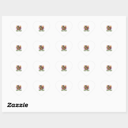Trick or Turt Funny Turtle Halloween Hart Sticker (Vel)