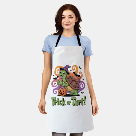 Trick or Turt Funny Turtle Halloween Schort (Gedragen)