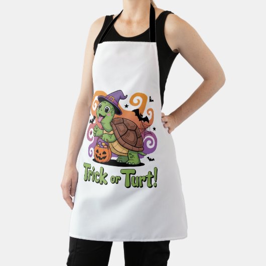 Trick or Turt Funny Turtle Halloween Schort (Insitu)