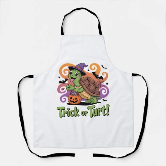 Trick or Turt Funny Turtle Halloween Schort (Voorkant)