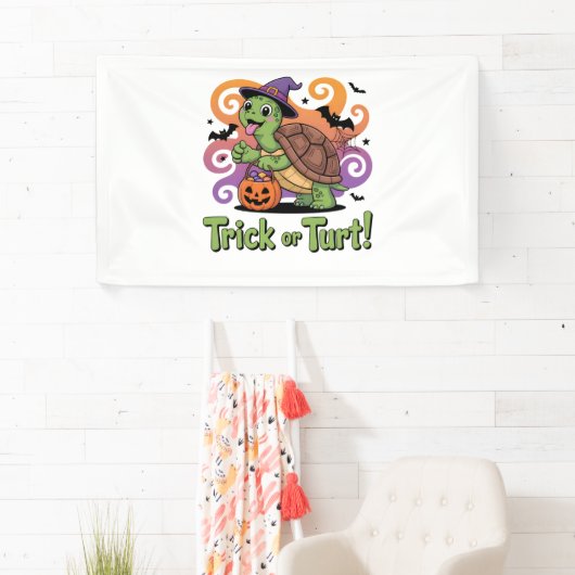 Trick or Turt Funny Turtle Halloween Spandoek (Insitu)