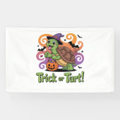 Trick or Turt Funny Turtle Halloween Spandoek (Horizontaal)