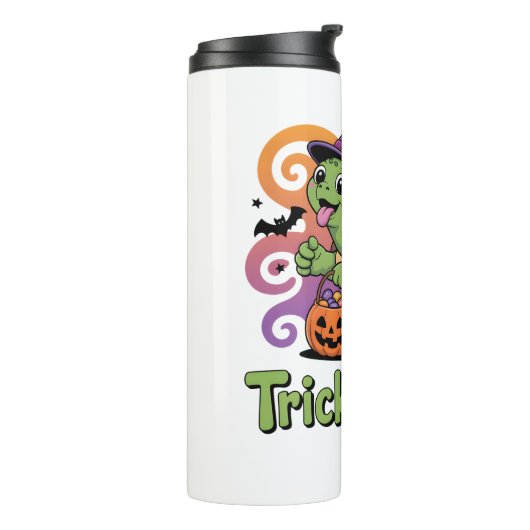 Trick or Turt Funny Turtle Halloween Thermosbeker (Gedraaid links)