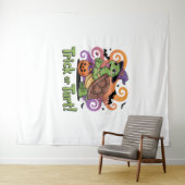 Trick or Turt Funny Turtle Halloween Wandkleed (In Situ (horizontaal))