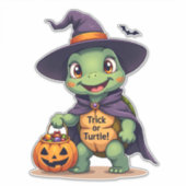 Trick-or-Turtle Sticker (Voorkant)