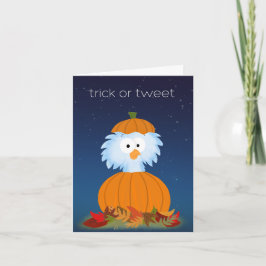 Trick or "Tweet" Halloween vogel kaart