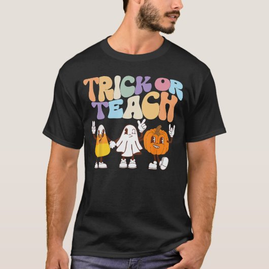 Trick oreach Cute Halloweeneacher boy T-shirt (Voorkant)