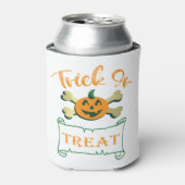 Trick ors treat kruising Halloween pomkin Blikjeskoeler (Blikje Voorkant)