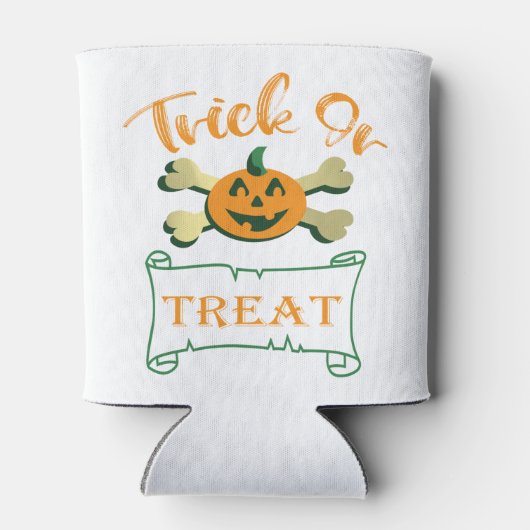 Trick ors treat kruising Halloween pomkin Blikjeskoeler (Achterkant)