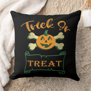 Trick ors treat kruising Halloween pomkin Kussen