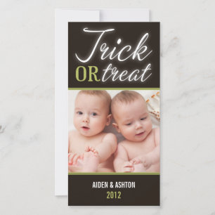TRICK OU TRAITEMENT Carte photo HALLOWEEN