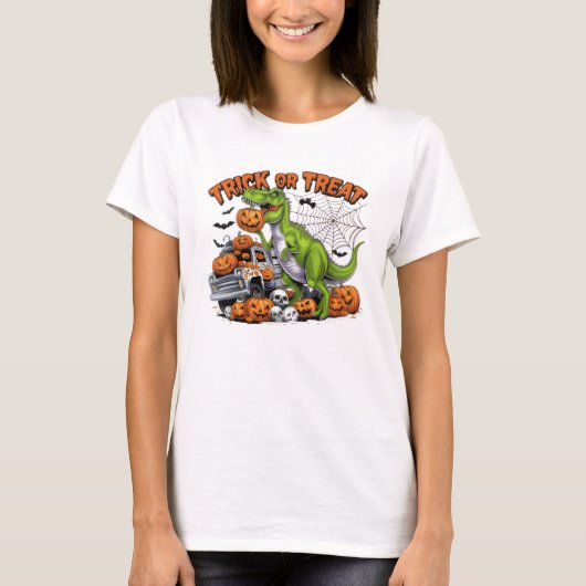 Trick ou traitement Dinosaure Halloween T-shirt (Devant)