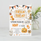 Trick ou traitement Halloween Invitation d'anniver (Debout devant)