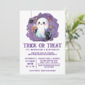 Trick ou traitement Invitation d'anniversaire (Debout devant)