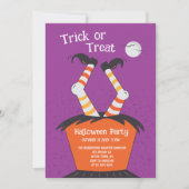 Trick ou traitement Invitation de fête d'Halloween (Devant)