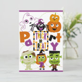 Trick ou traitement Invitation de fête d'Halloween (Debout devant)