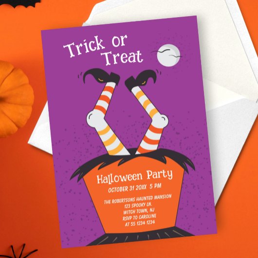 Trick ou traitement Invitation de fête d'Halloween