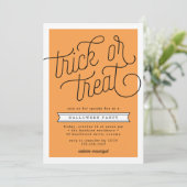 Trick ou traitement Invitation de fête d'Halloween (Debout devant)