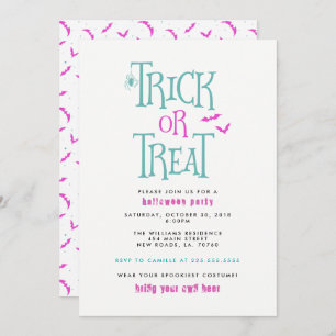 Trick ou traitement Invitation de fête d'Halloween