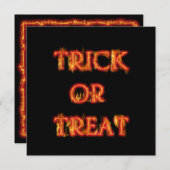 Trick ou traitement Invitation de la Fête d'Hallow (Devant / Derrière)