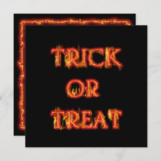 Trick ou traitement Invitation de la Fête d'Hallow (Devant / Derrière)