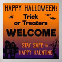 Trick ou Traitements Bienvenue Halloween Poster