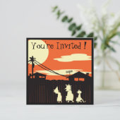 Trick Ou Traitements Invitation À La Fête D'Hallow (Debout devant)